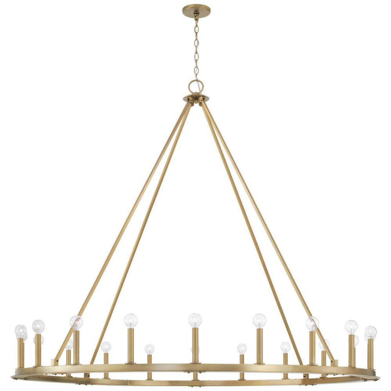 Aged Brass Brass Tiered chandelier - Sable Nest for dining room view 2