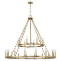 Aged Brass Brass Tiered chandelier - Sable Nest for dining room view 1