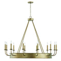 Gold Metal Candle chandelier - Orion Trace for dining room view 1