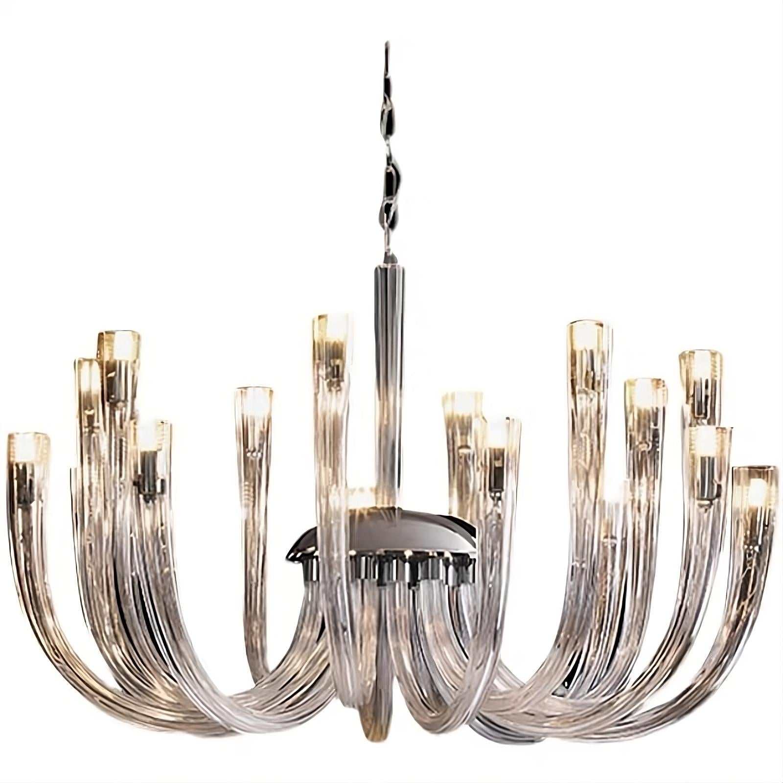 Glass chandelier - Lumen Bay for dining room view 10