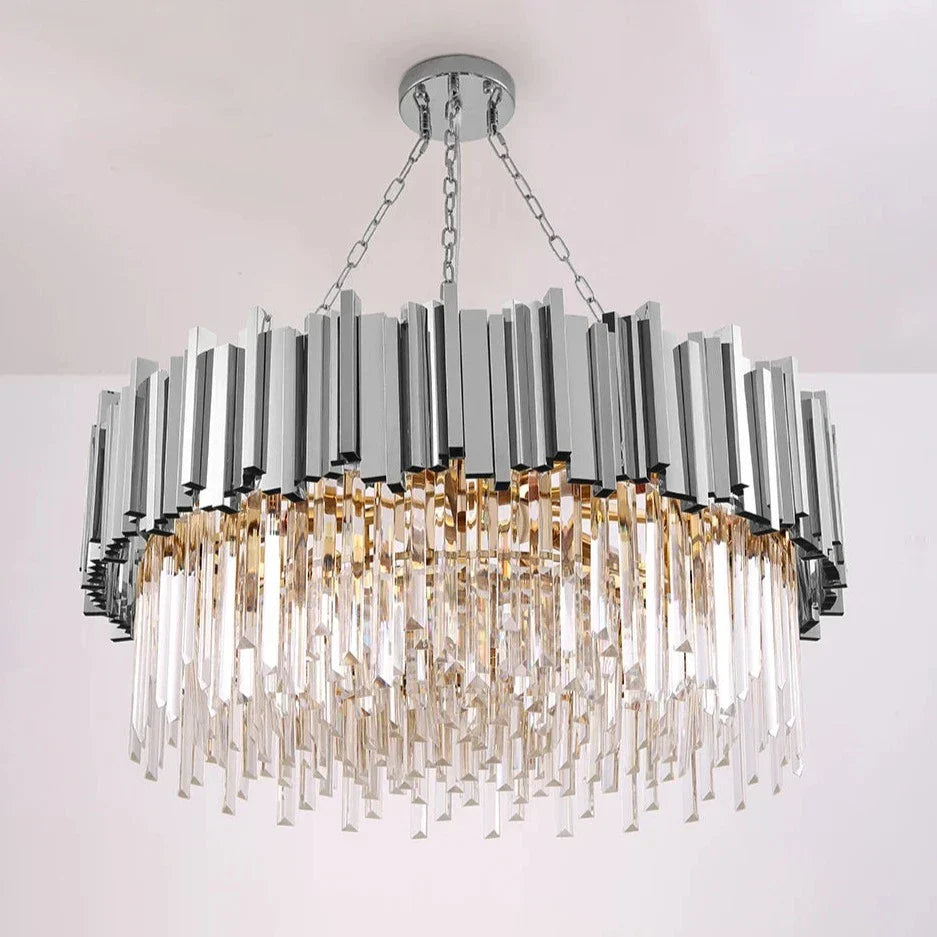 Clear Crystal Round chandelier - Dune House for dining room view 1