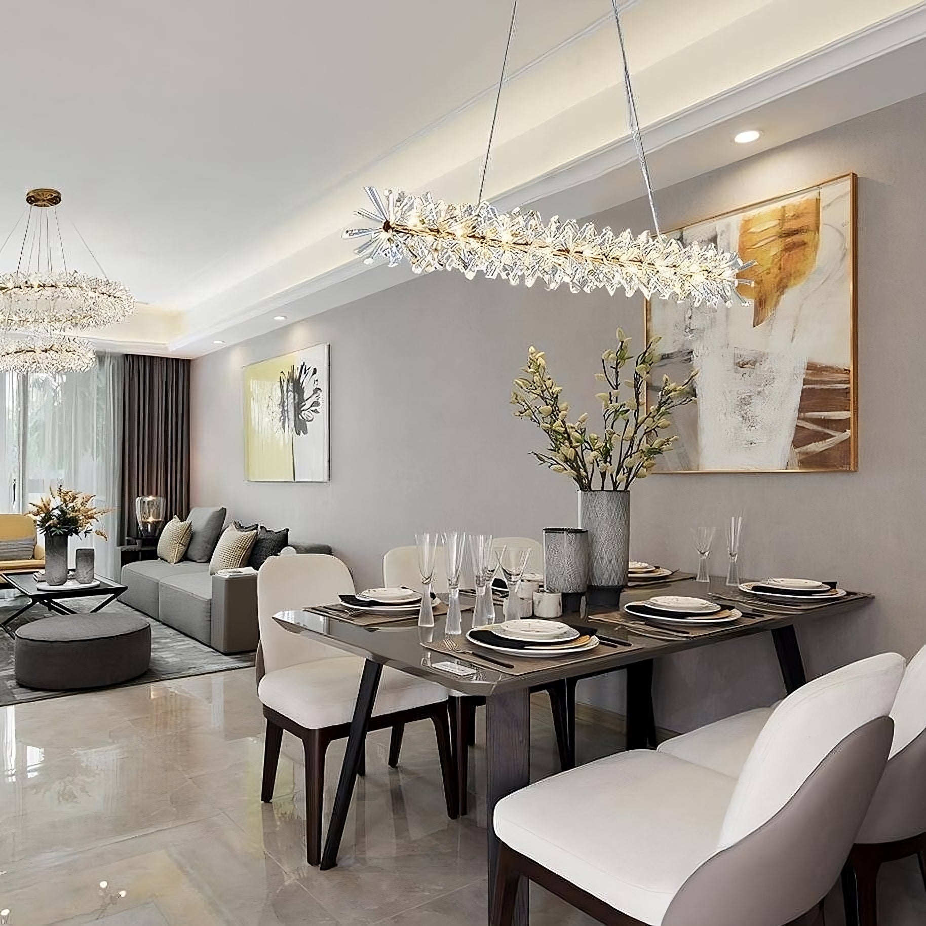 Crystal chandelier - Della Lane for dining room view 2
