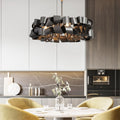 Gold Iron chandelier - Thalia Bay for dining room view 1