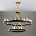 Clear Crystal Tiered chandelier - Pavia Bay for dining room view 1