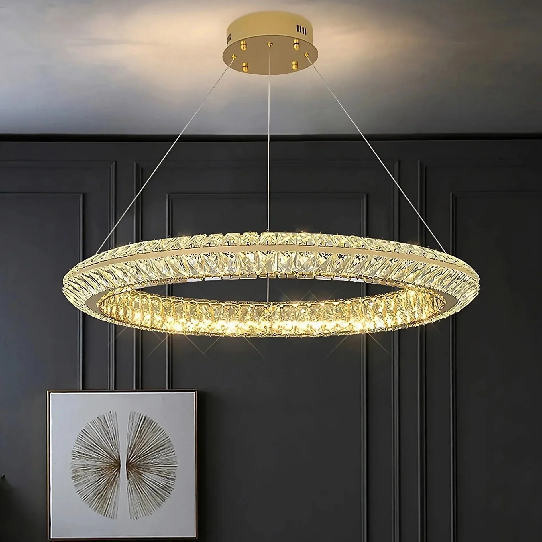 Clear Crystal chandelier - Sabine Lane for dining room view 3
