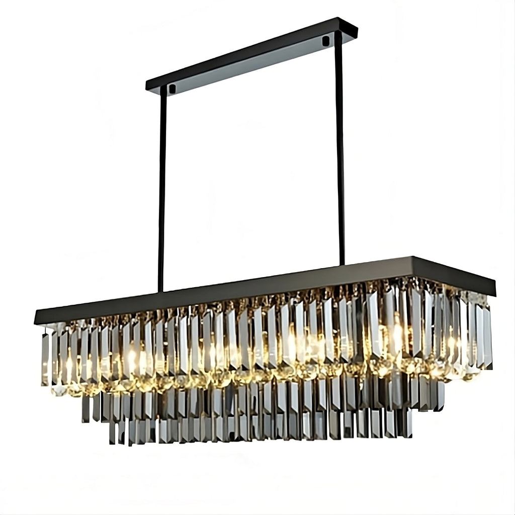 Smoke Crystal chandelier - Opal Lane for dining room view 8