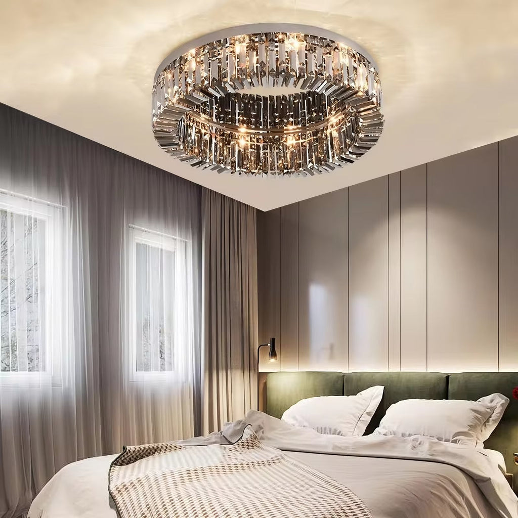 Smoke Crystal chandelier - Ottilie Bay for dining room view 1