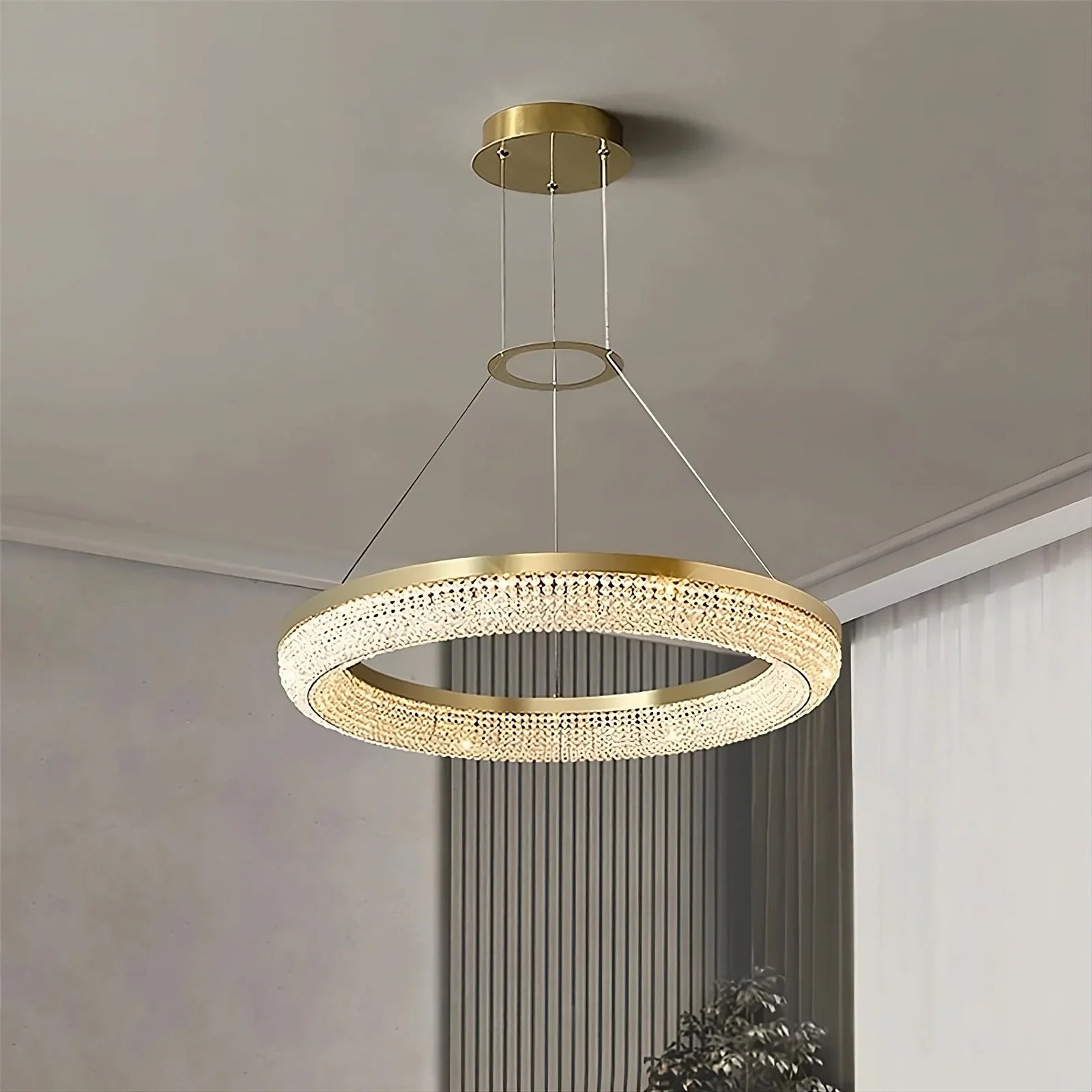 Clear Crystal chandelier - Caro Bay for dining room view 1