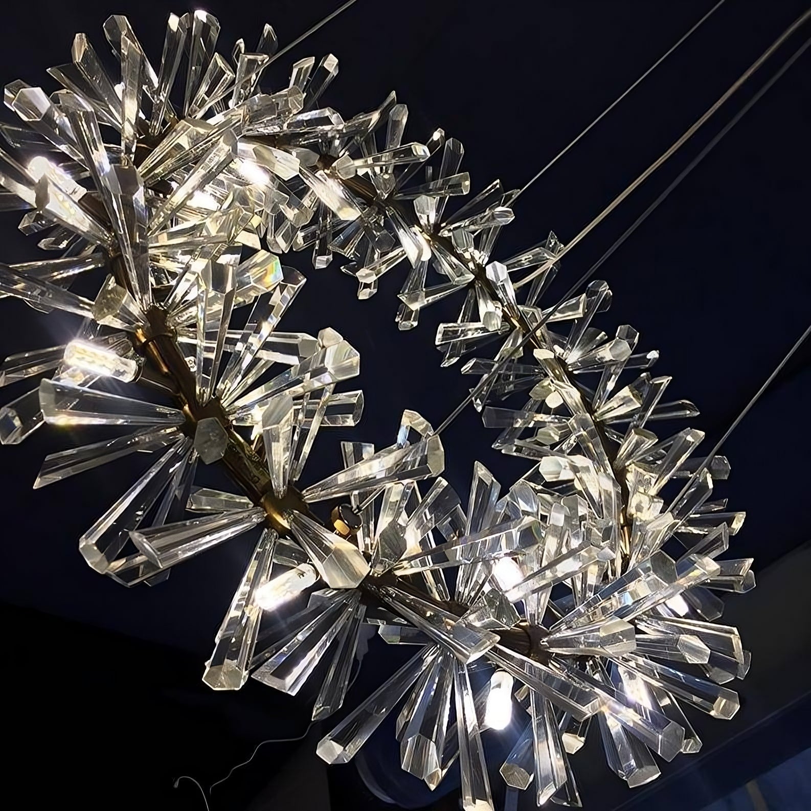 Clear Crystal Round chandelier - Hollis House for dining room view 6