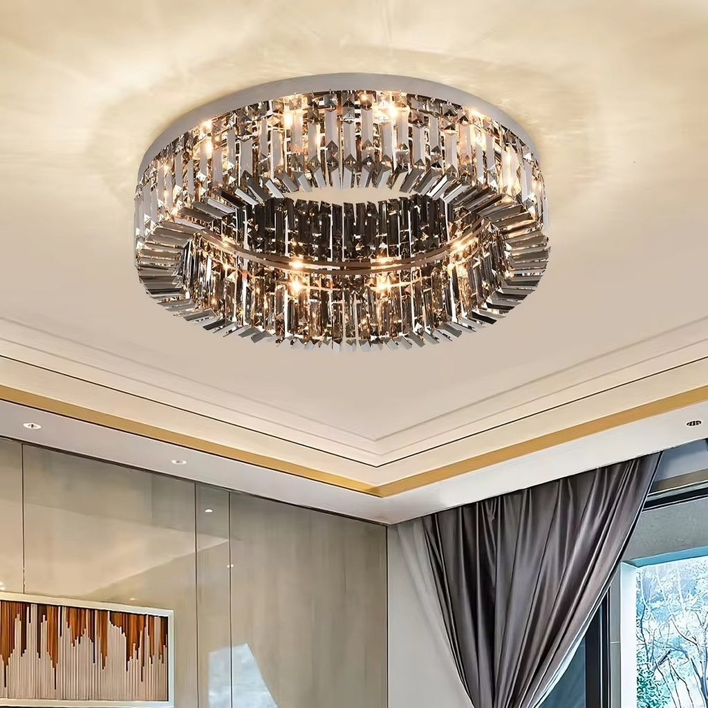Smoke Crystal chandelier - Ottilie Bay for dining room view 2