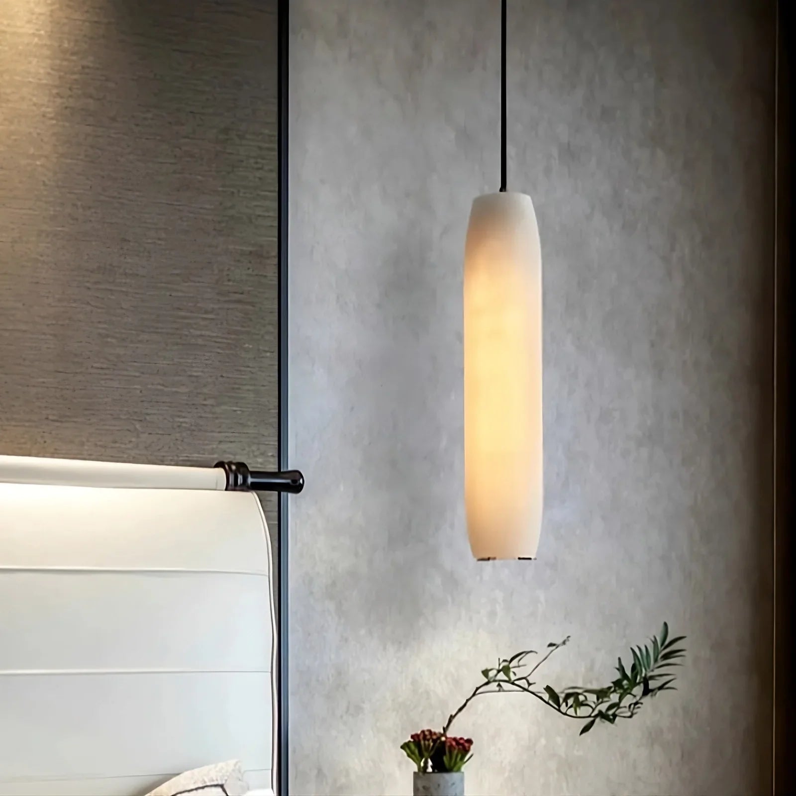 Copper Metal Linear chandelier - Rumi House for dining room view 2