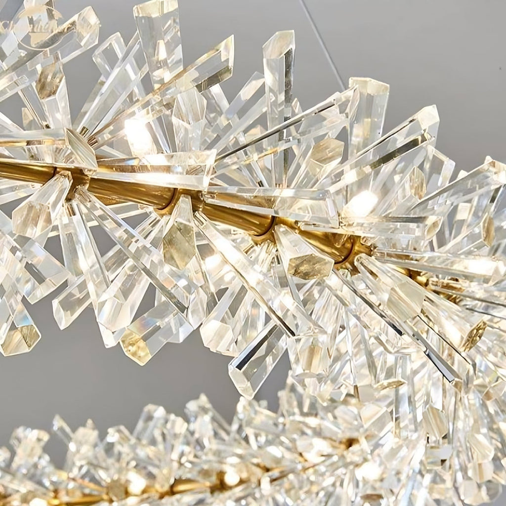 Clear Crystal Round chandelier - Hollis House for dining room view 7