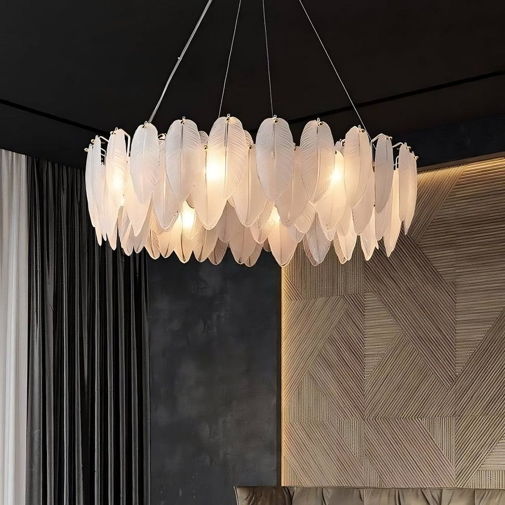 Glass chandelier - Haven Bay for dining room view 3