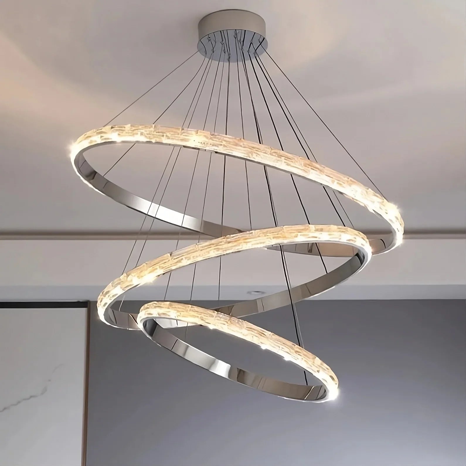 Clear Crystal Round chandelier - Oriel Bay for dining room view 2