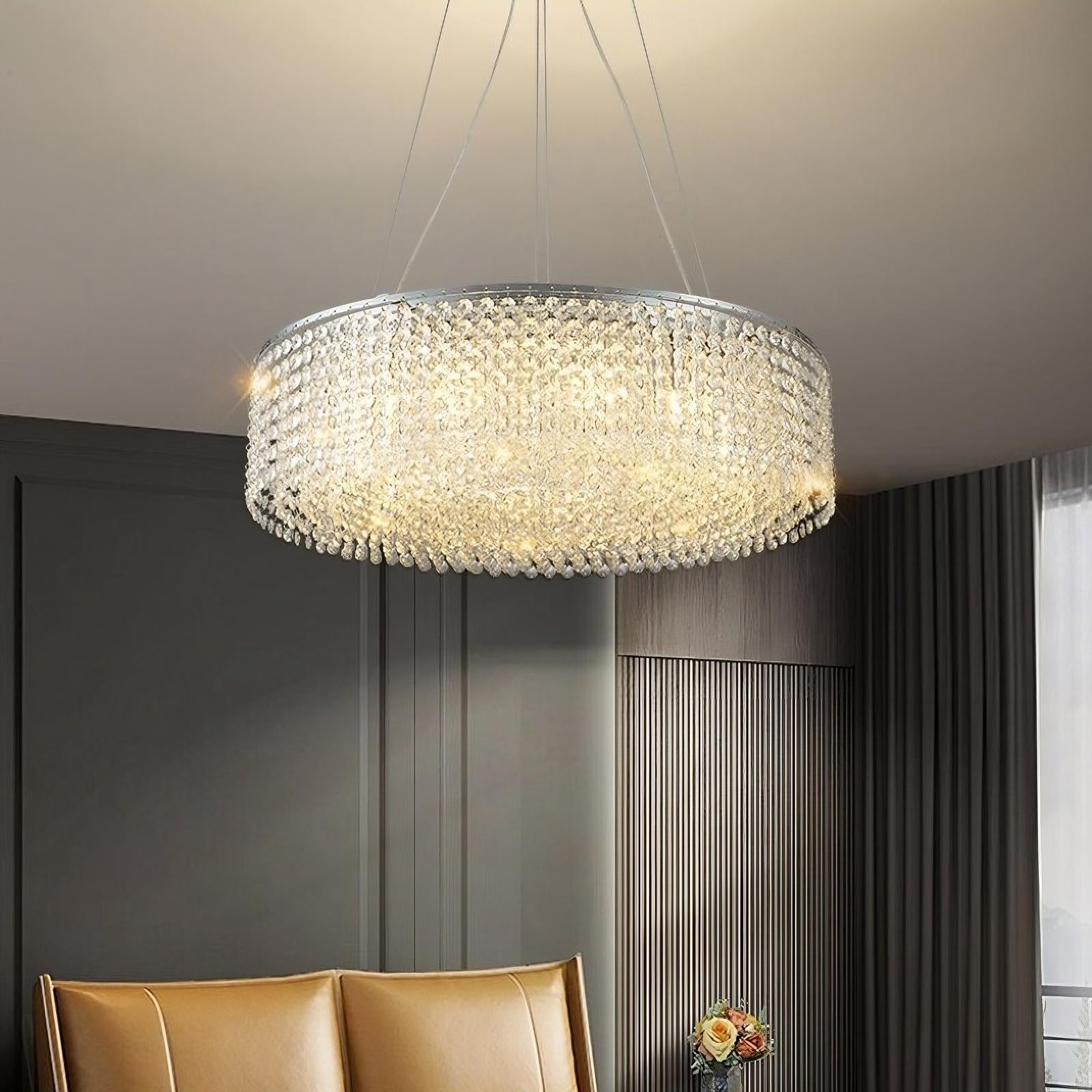 Clear Crystal chandelier - Faye Bay for dining room view 1