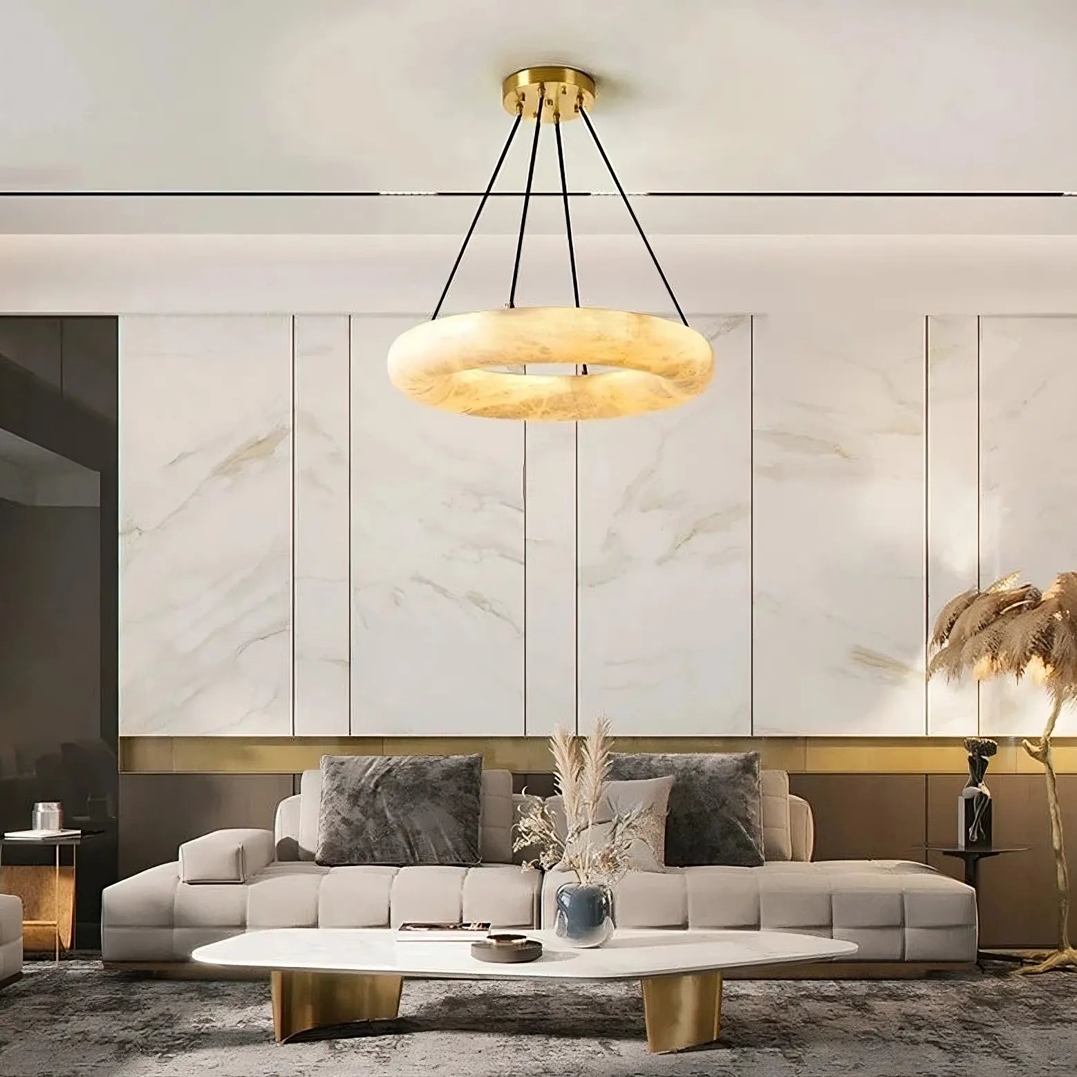 Brass Brass chandelier - Nola Bay for dining room view 2