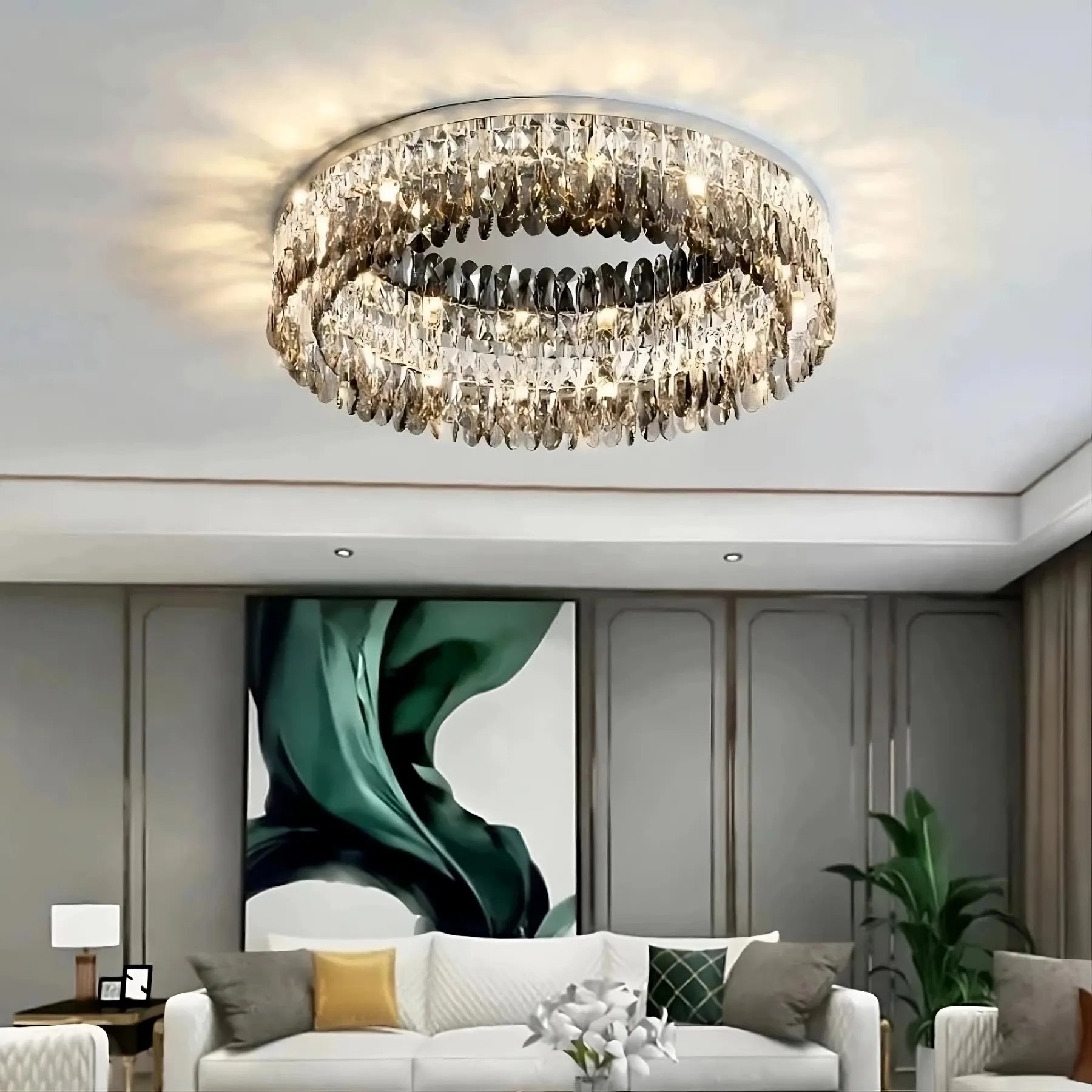 Clear Crystal chandelier - Alden Bay for dining room view 2