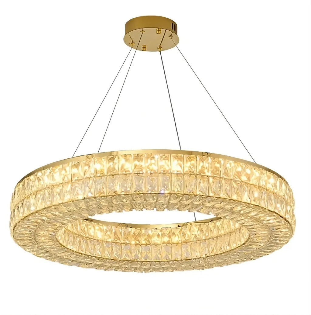 Gold Crystal Round chandelier - Iris Bay for dining room view 8
