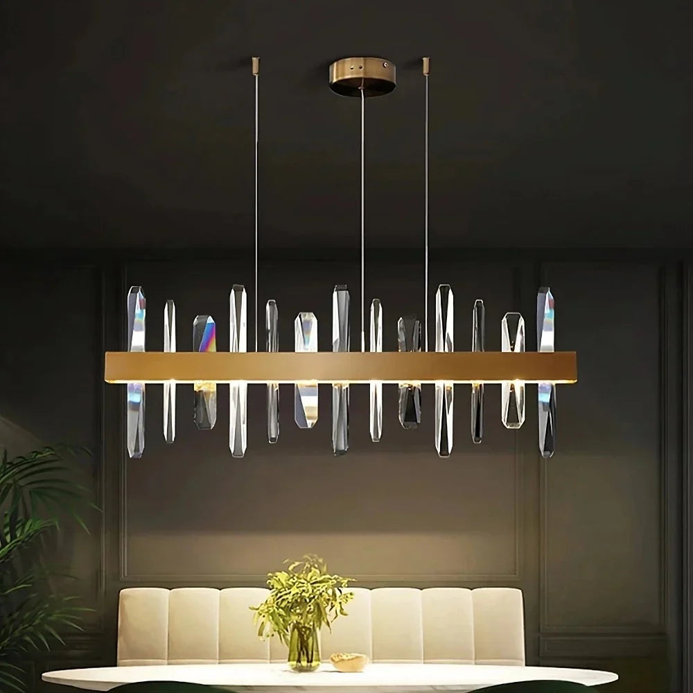 Clear Crystal chandelier - Hollis Court for dining room view 1