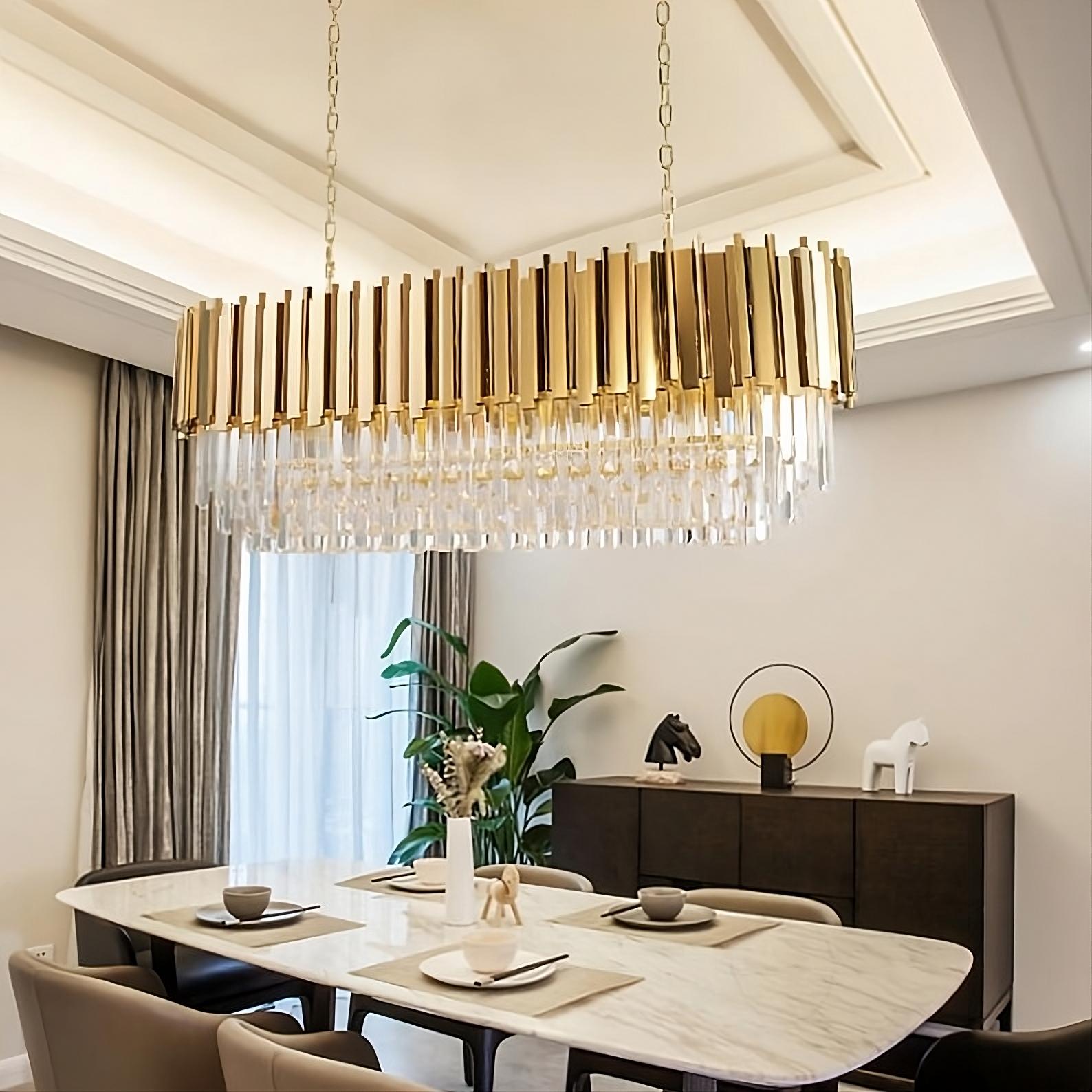 Clear Crystal chandelier - Nova Lane for dining room view 4