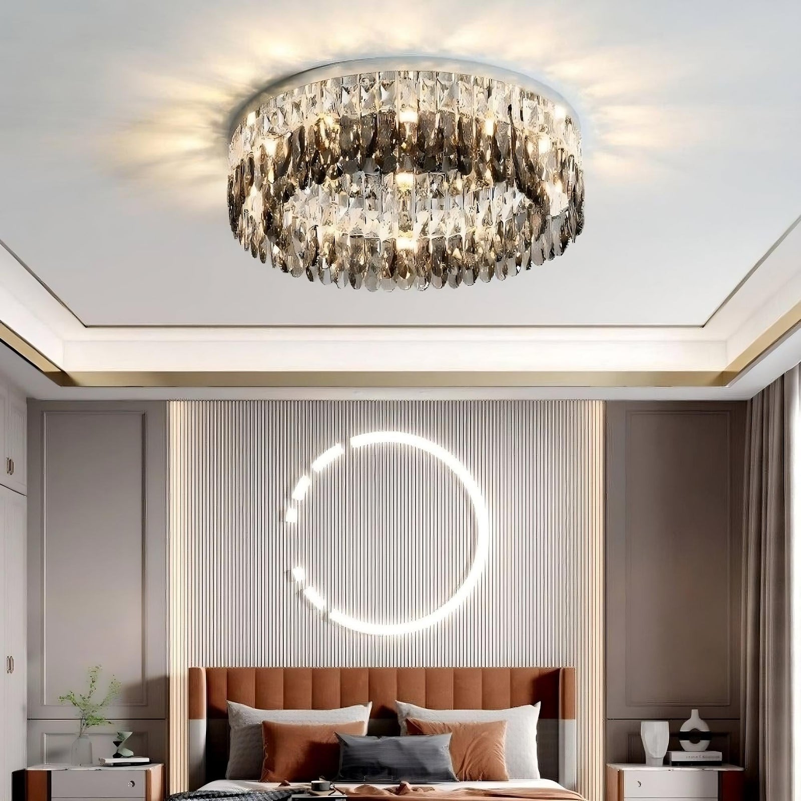 Clear Crystal chandelier - Alden Bay for dining room view 1