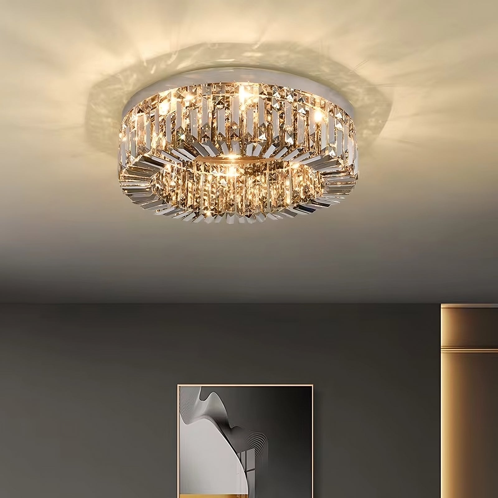 Smoke Crystal chandelier - Ottilie Bay for dining room view 3