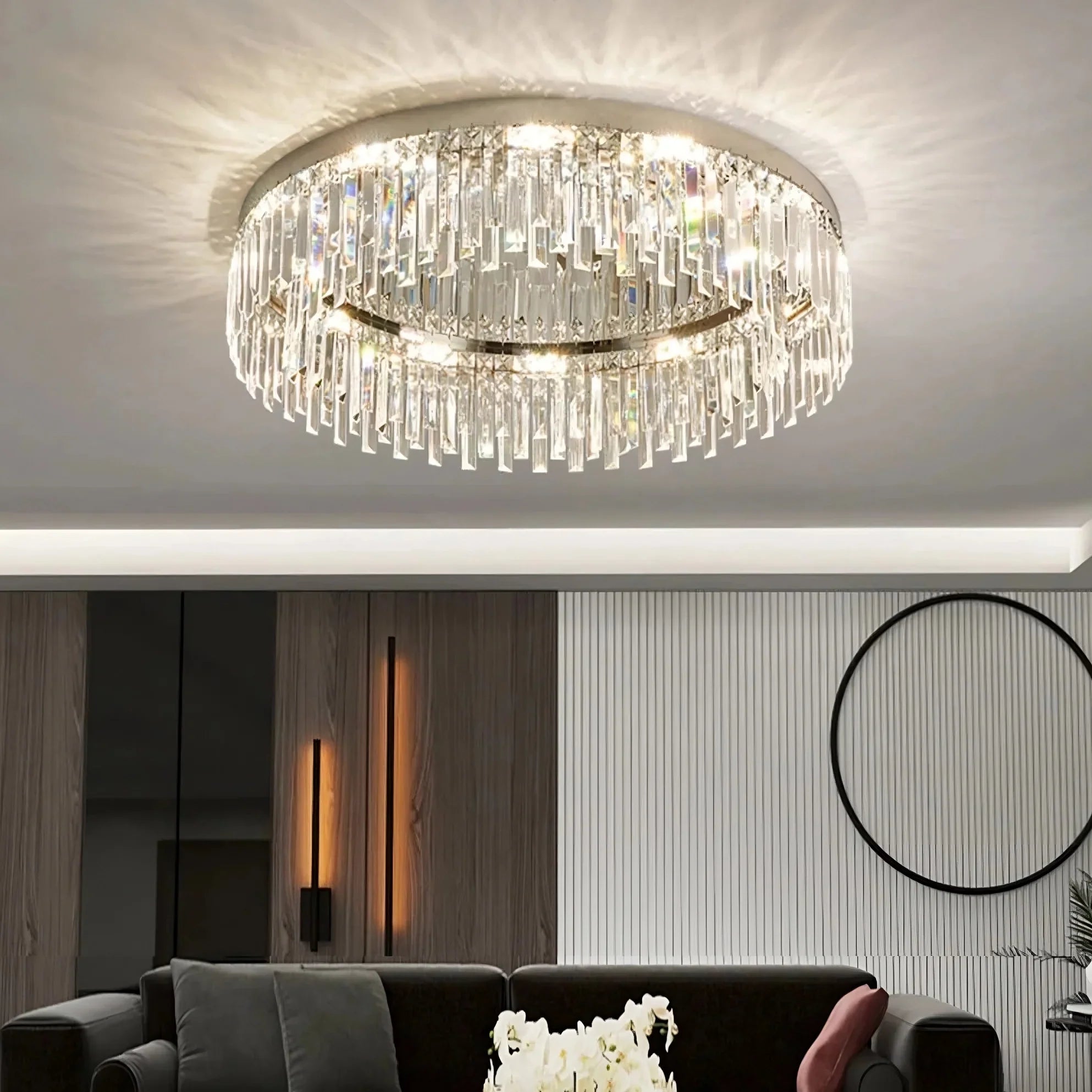 Clear Crystal chandelier - Xara Bay for dining room view 3