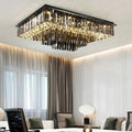 Smoke Crystal Linear chandelier - Halo House for dining room view 1