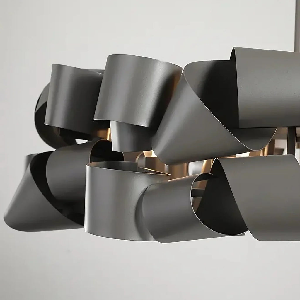 Gold Iron chandelier - Thalia Bay for dining room view 4
