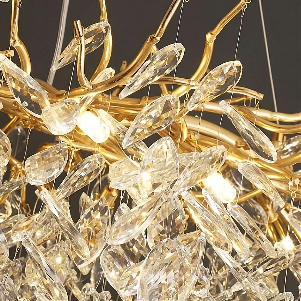 Clear Crystal chandelier - Fiora Court for dining room view 7