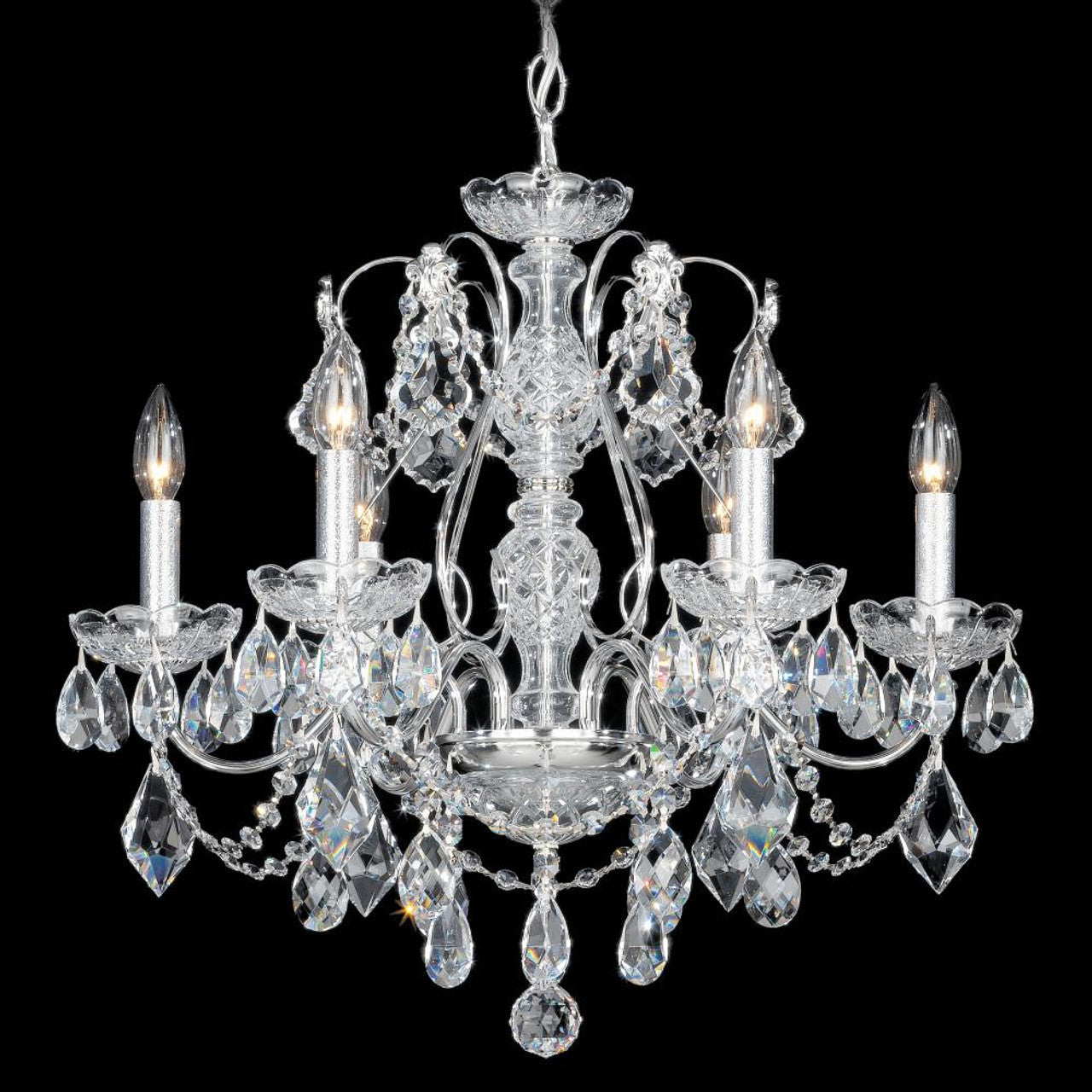 Century Chandelier, 6-Light, Etruscan Gold, Clear Heritage Crystal, 21"W (1705-23 1HPVG1)