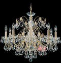 Century Chandelier, 9-Light, Heirloom Gold, Clear Heritage Crystal, 26"W (1709-22 180WX3)