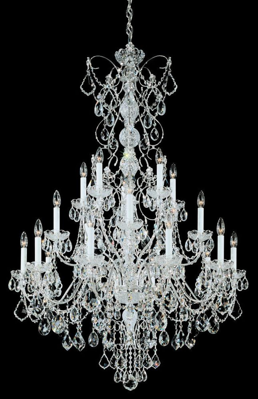 Clear Crystal Candle chandelier - Vela Field for dining room view 1