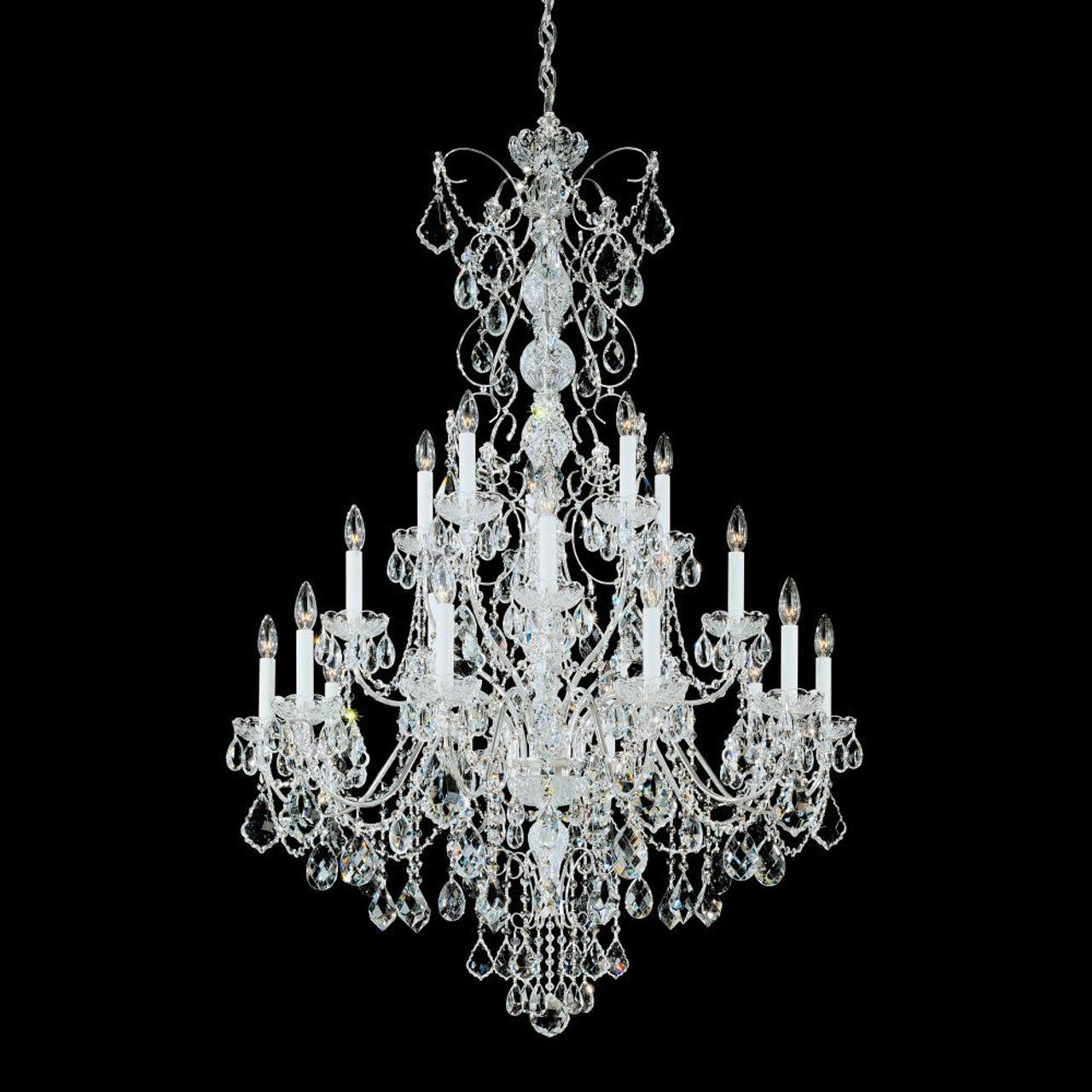 Clear Crystal Candle chandelier - Tova Field for dining room view 1