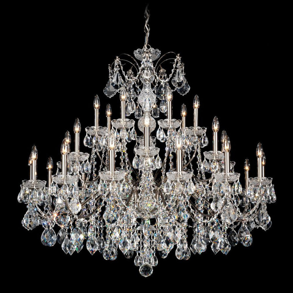 Clear Crystal Candle chandelier - Mira Peak for dining room view 1