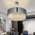Clear Crystal Round chandelier - Riven House for dining room view 1