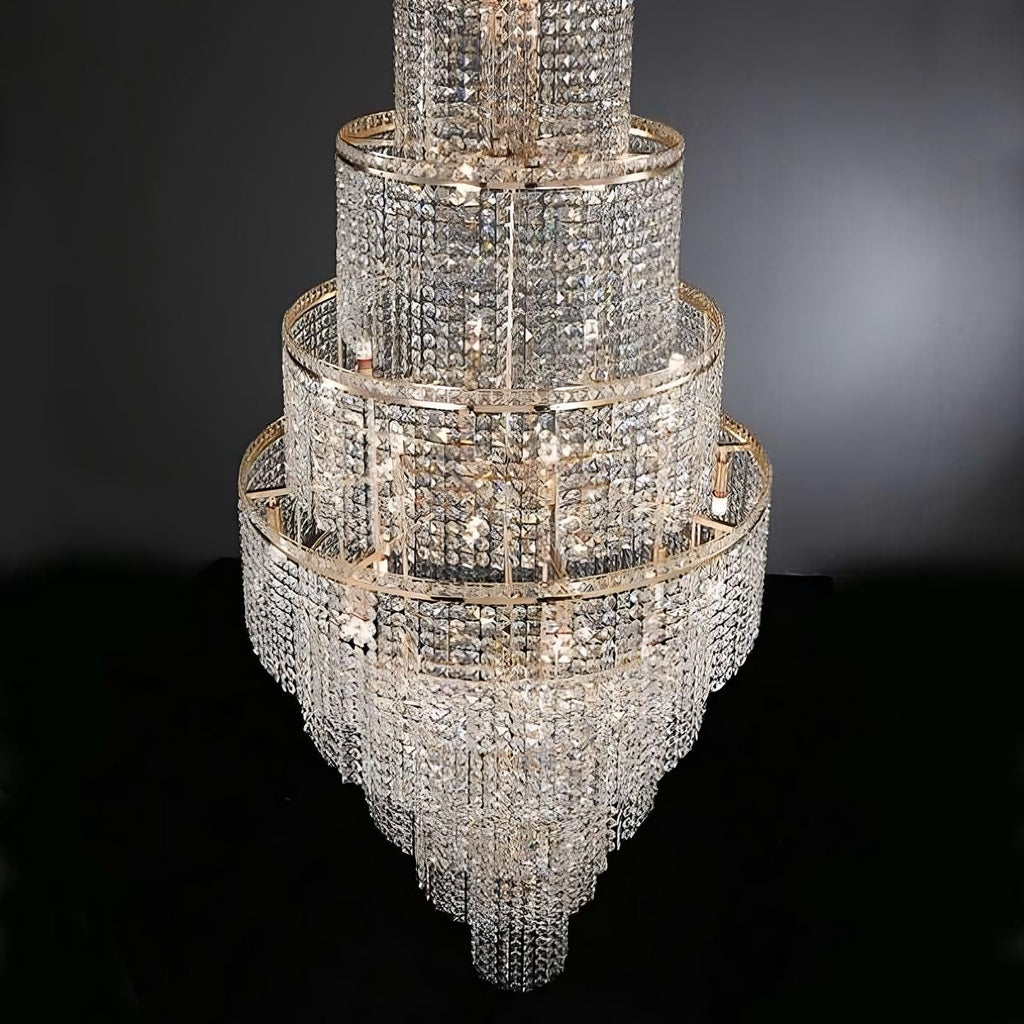 White Crystal chandelier - Opal Bay for dining room view 3