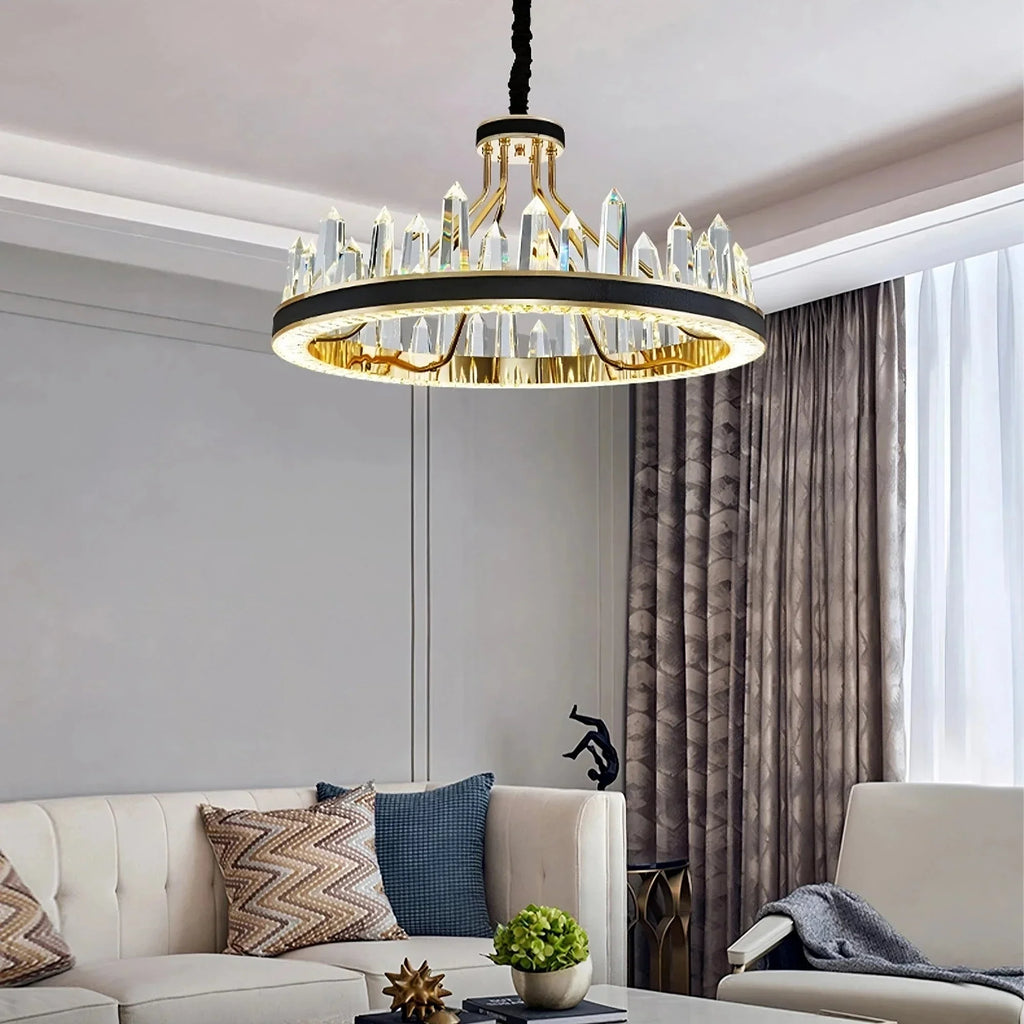 Clear Crystal Round chandelier - Ilona House for dining room view 4