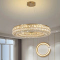 Gold Crystal Round chandelier - Iris Bay for dining room view 1