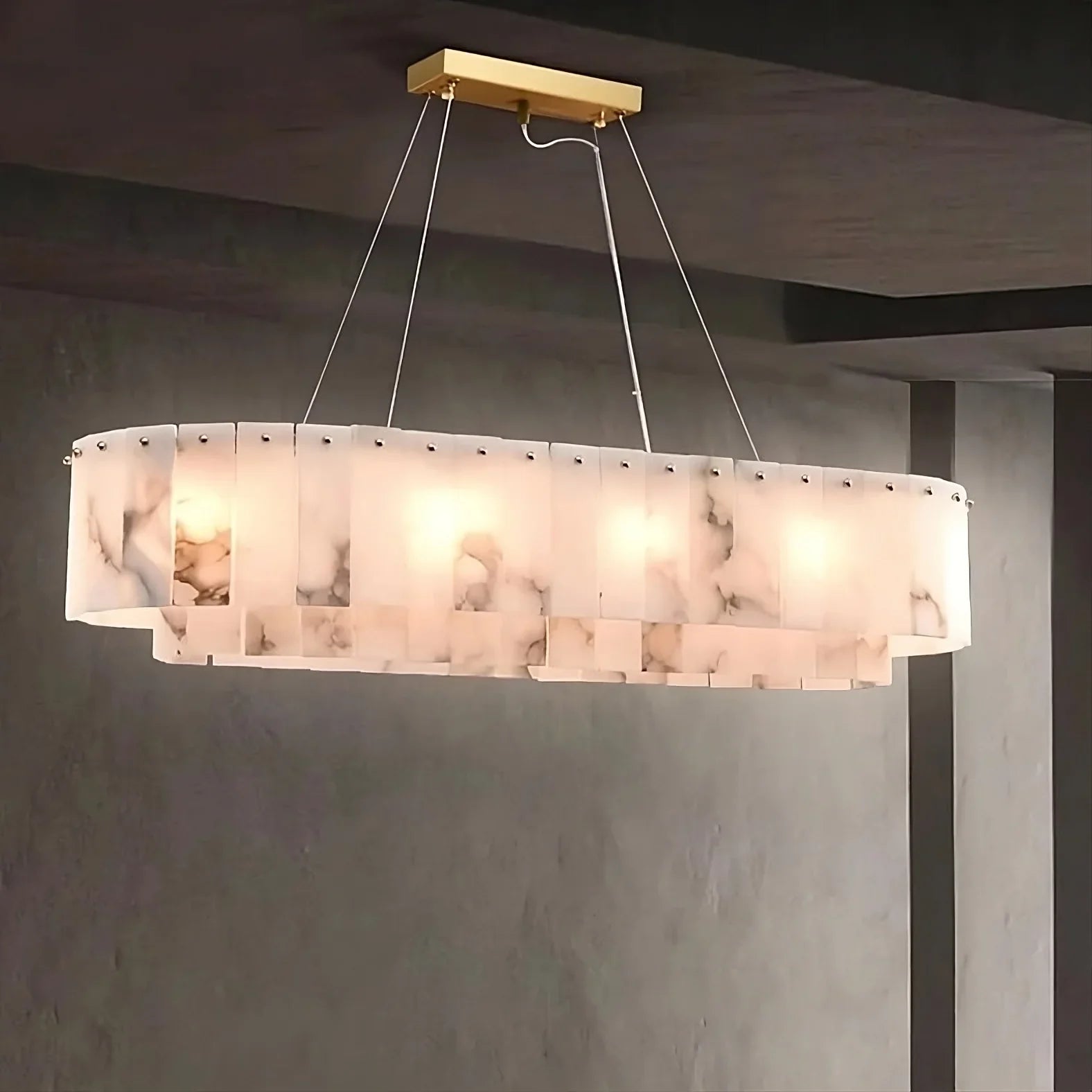 Copper Metal chandelier - Briar House for dining room view 1