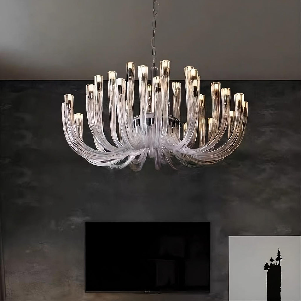 Glass chandelier - Lumen Bay for dining room view 2