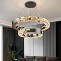 Black Crystal Tiered chandelier - Paloma Bay for dining room view 1
