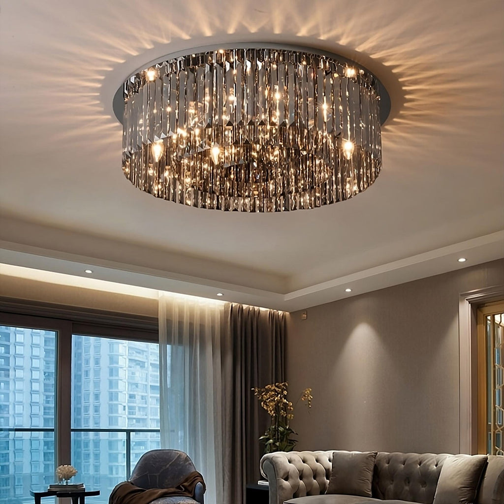 Smoke Crystal chandelier - Arden House for dining room view 1