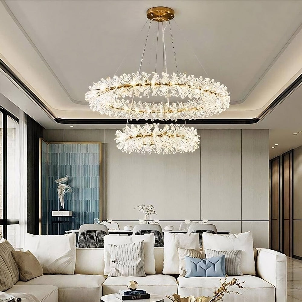 Crystal Round chandelier - Fiora House for dining room view 1