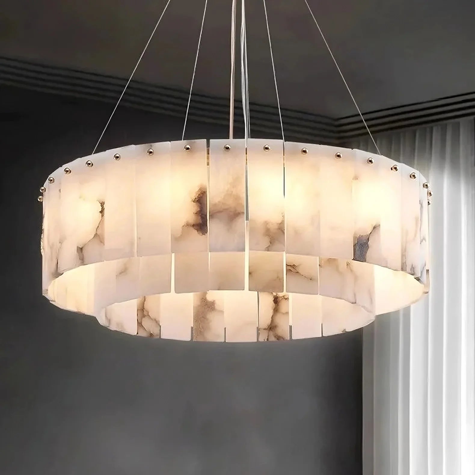 Brass Brass chandelier - Selene Bay for dining room view 2