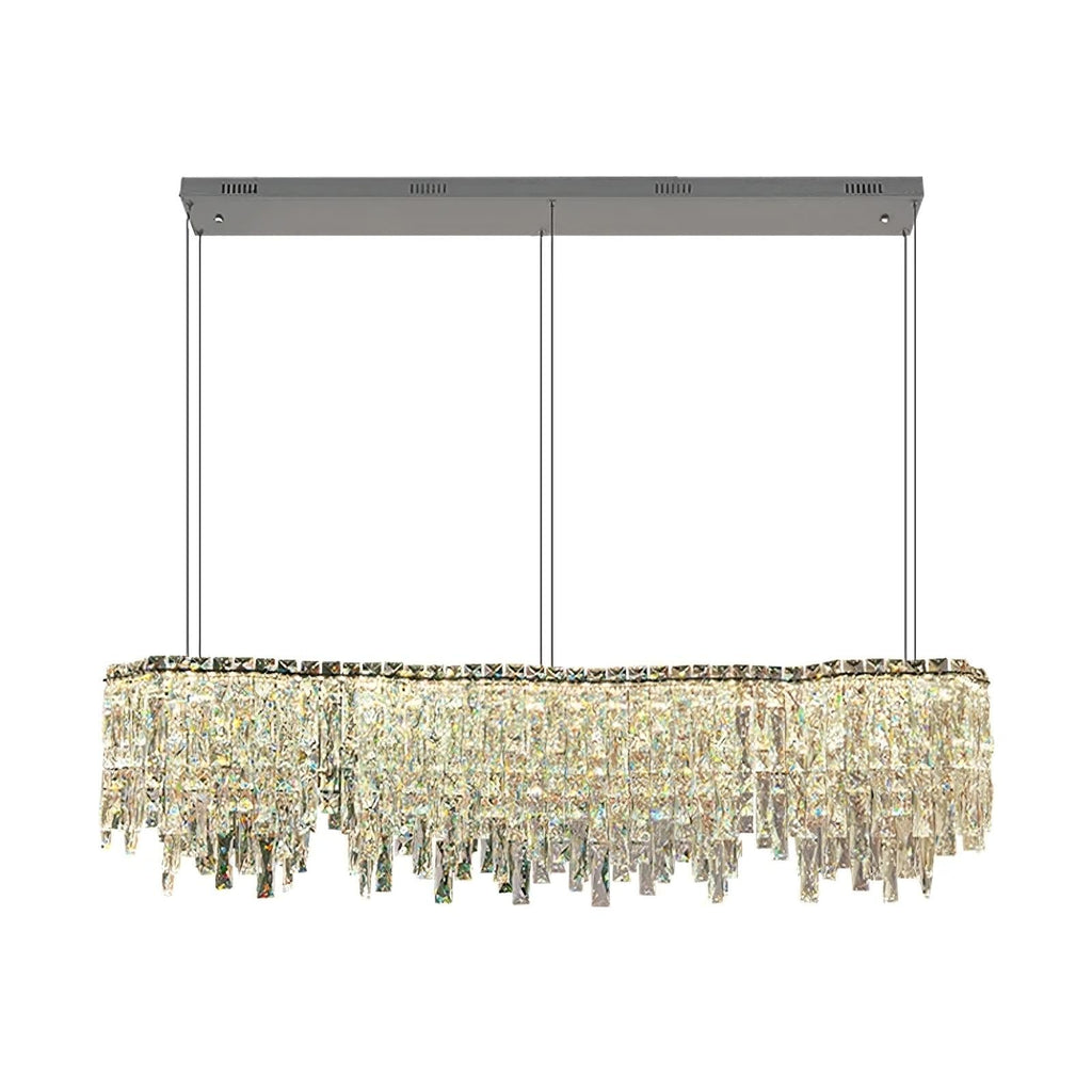 Chrome Crystal chandelier - Riven Lane for dining room view 5