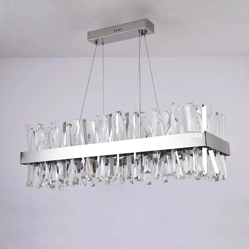 White Crystal chandelier - Kairo Court for dining room view 13