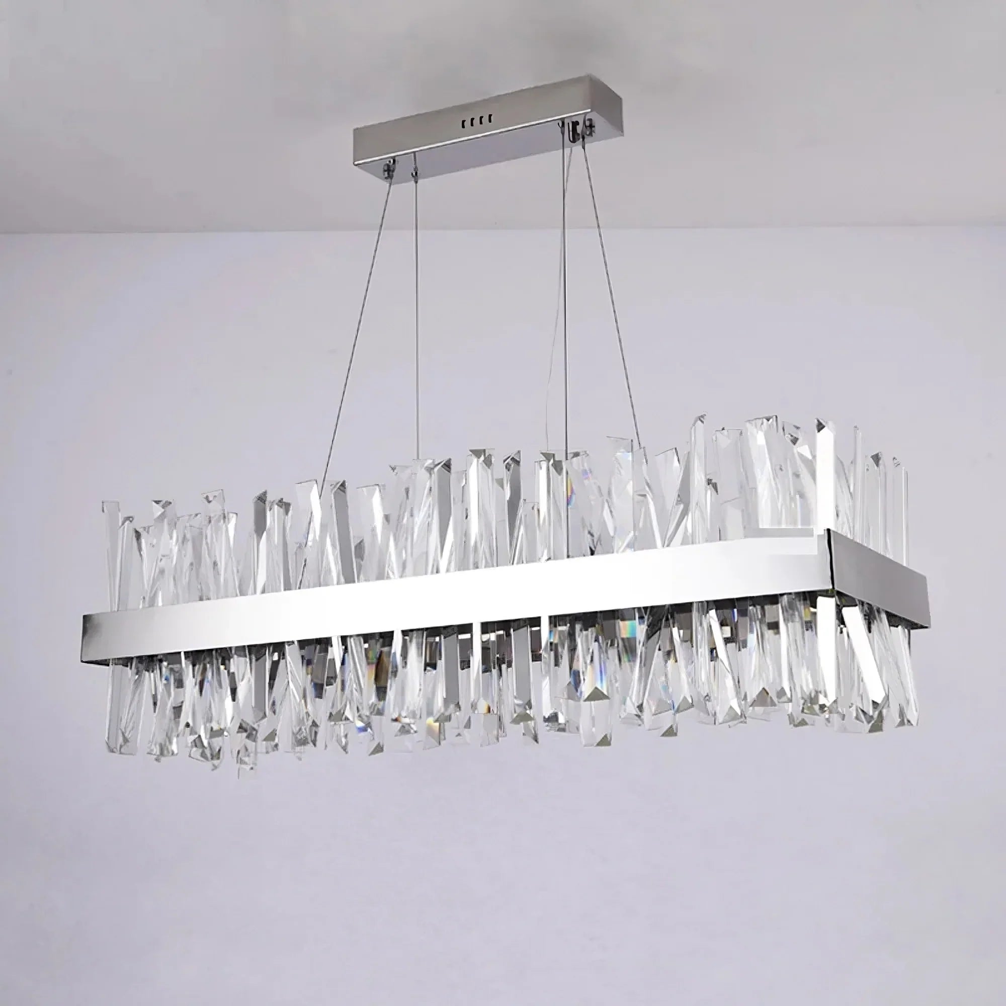 White Crystal chandelier - Kairo Court for dining room view 13