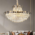 Clear Crystal Round chandelier - Xara House for dining room view 1