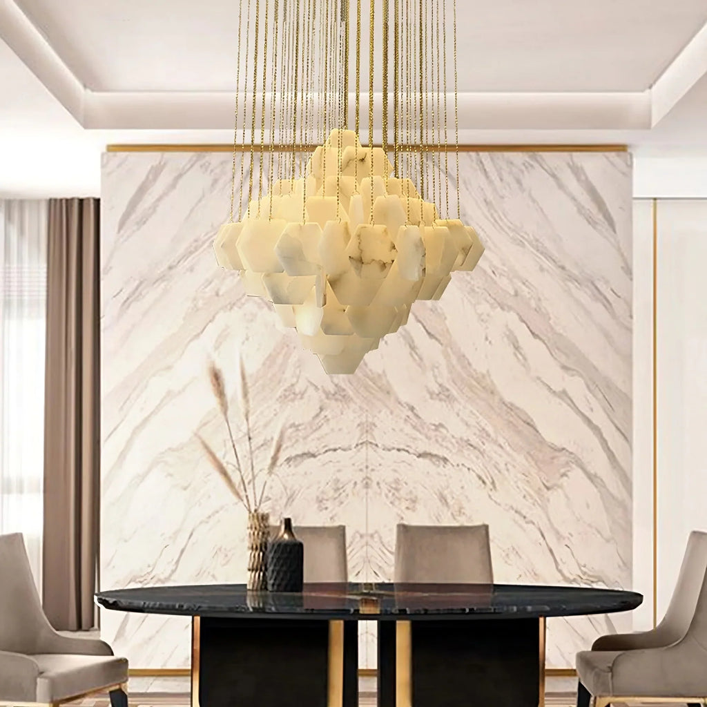 Brass Brass chandelier - Junia House for dining room view 2